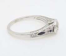 Designer Sylvie Diamond & Blue Sapphire Ring