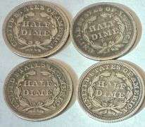 1855-1858 Silver Half Dimes