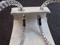 INSIDE OUT 14K WHITE GOLD HOOP EARRINGS