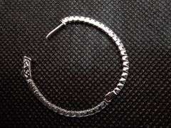 INSIDE OUT 14K WHITE GOLD HOOP EARRINGS