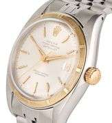 Rolex Oyster Perpetual Datejust 6105, 34mm, Silver Gold Dial, 18K & Steel