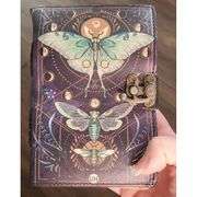 Handmade Leather Luna Moth and Butterfly Journal