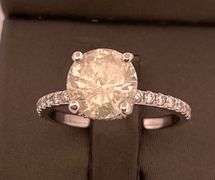 CERTIFIED BRAND NEW 14K WHITE GOLD DIAMOND ENGAGEMENT RING 2.40 CARATS