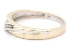 Sweet 14K WG Band with Diamond Accents
