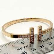 Tiffany Flexible 18K Gold Bangle with 1.17ct Diamonds