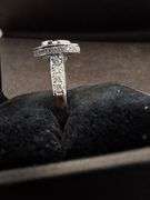 ENCHANTING 14K WHITE GOLD CLUSTER RING