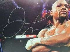 Floyd Money Mayweather Jr. Autographed Custom Photo Framed Canvas  BAS