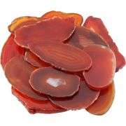 Set of 10 Natural Red Agate Geode Crystals