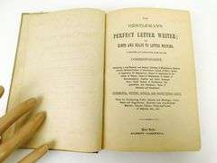 1877 The Gentleman's Perfect Letter Writer Antique Book
