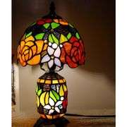 Stained Glass Rose Lamp