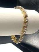 Dazzling 18 Kt Gold Plated 12.5 Ctw Lab Smulated Diamond Tennis Bracelet