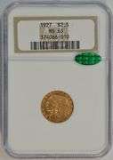 Premium Quality BU 1927 US $2.50 Indian Gold Piece. NGC MS63 CAC sticker