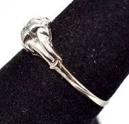 Vintage 14K White Gold Diamond Ring