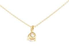 0.66ct Round Diamond Solitaire Pendant Necklace in 14K