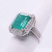 GIA Certified Brazil Emerald & Diamond Ring