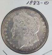 1883-O Morgan Silver Dollar, AU