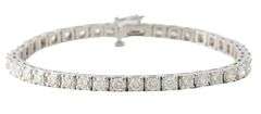 6.30ctw Round Diamond Tennis Bracelet in 18K