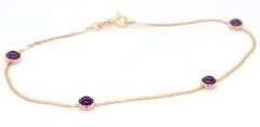 14kt Yellow gold amethyst bracelet