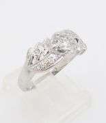 Vintage Diamond Ring Crafted in 14k White Gold