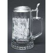 White-Tail Deer Beer Stein with Pewter Lid