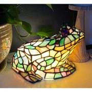 Tiffany Style Stained Glass Frog Lamp