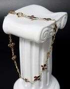 14kt Yellow gold ruby and sapphire bezel set bracelet