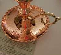 Handcrafted Turkish Copper Candlestick Holder