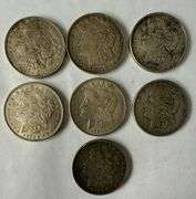 7 1921 Morgan Dollars