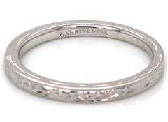 New Gabriel & Co. Filigree Engraved Band Ring in 14K