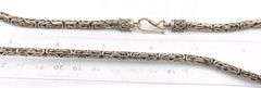 Vintage 925 sterling silver byzantine chain necklace