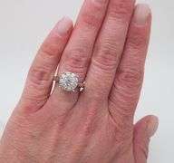 1.02CTW Diamond Halo Ring Made in 14k White Gold