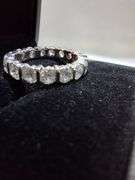 STUNNING 14K WHITE GOLD NATURAL DIAMOND WEDDING BAND