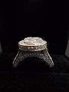 ENCHANTING 14K WHITE GOLD CLUSTER RING