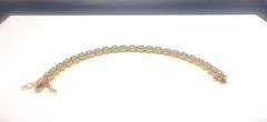 Dazzling 18 Kt Gold Plated 12.5 Ctw Lab Smulated Diamond Tennis Bracelet