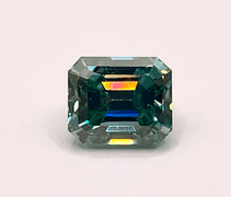 Impressive 4.37 Ct Vivid Green/Blue Moissanite