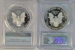Perfect 2013-W & 2016-W First Strike $1 Silver Eagles. PCGS PR70DCAM