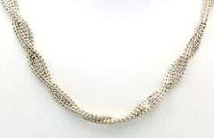 Vintage 925 sterling silver Mexico twisted necklace