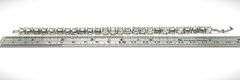 Beautiful 18 Kt White Gold Lab Simulated Diamond Tennis Bracelet