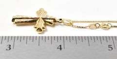 Sensational 14K Yellow Gold Cross Pendant Necklace