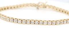 14kt Yellow gold 0.75ctw diamond tennis bracelet