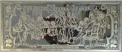 Great-looking 4 Troy Oz pure .999 fine silver $2 bill facsimile bar.