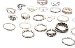 Vintage 925 sterling silver group lot of rings