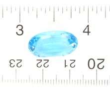 Stadium cut! 14.93ct French blue Topaz center stone