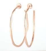 Ippolida Rose Plated Hammered Hoops
