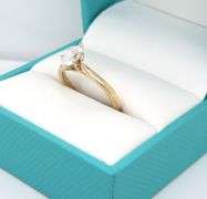 14kt Yellow gold 0.70ct single cut marquise solitaire diamond ring