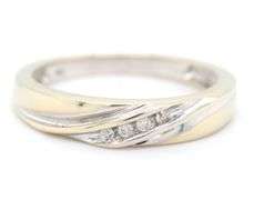 Sweet 14K WG Band with Diamond Accents