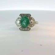Emerald and Diamond Ring