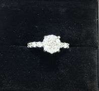 ENCHANTING 14K WHITE GOLD CLUSTER RING