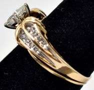 Gorgeous 14k Yellow Gold Diamond Ring.