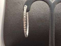 ELEGANT 14K WHITE GOLD HOOP EARRINGS